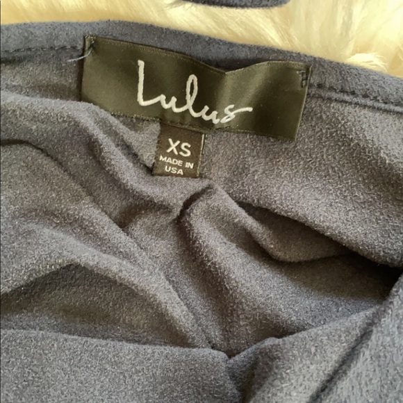 LULU’S STEAL SOME SUN NAVY BLUE SUEDE BODYSUIT - Picture 4 of 6